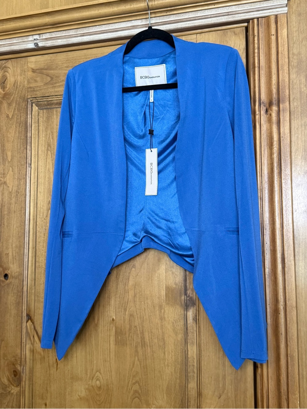 BCBGMaxAzria Royal Blue Open Front Blazer